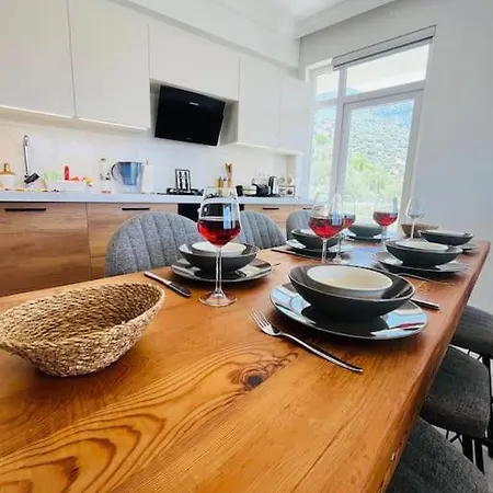 Apartmán Luna House - Manzara, Jakuzi, 4 Yatak Odasi Fethiye